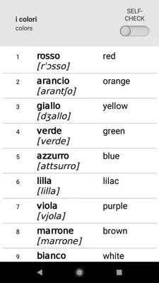 Learn Italian words with SMART-TEACHER android App screenshot 1